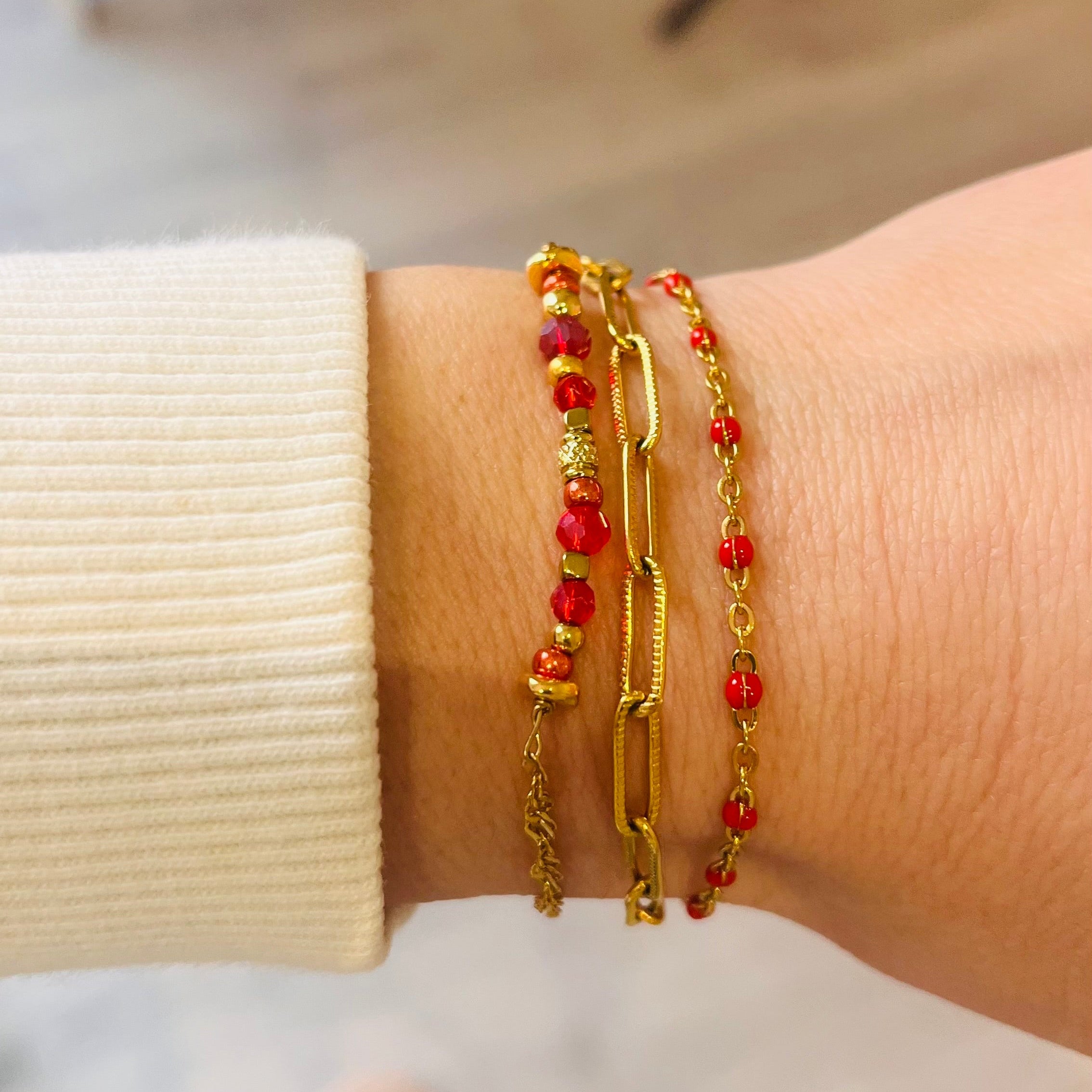 Bracelet Trinité rouge