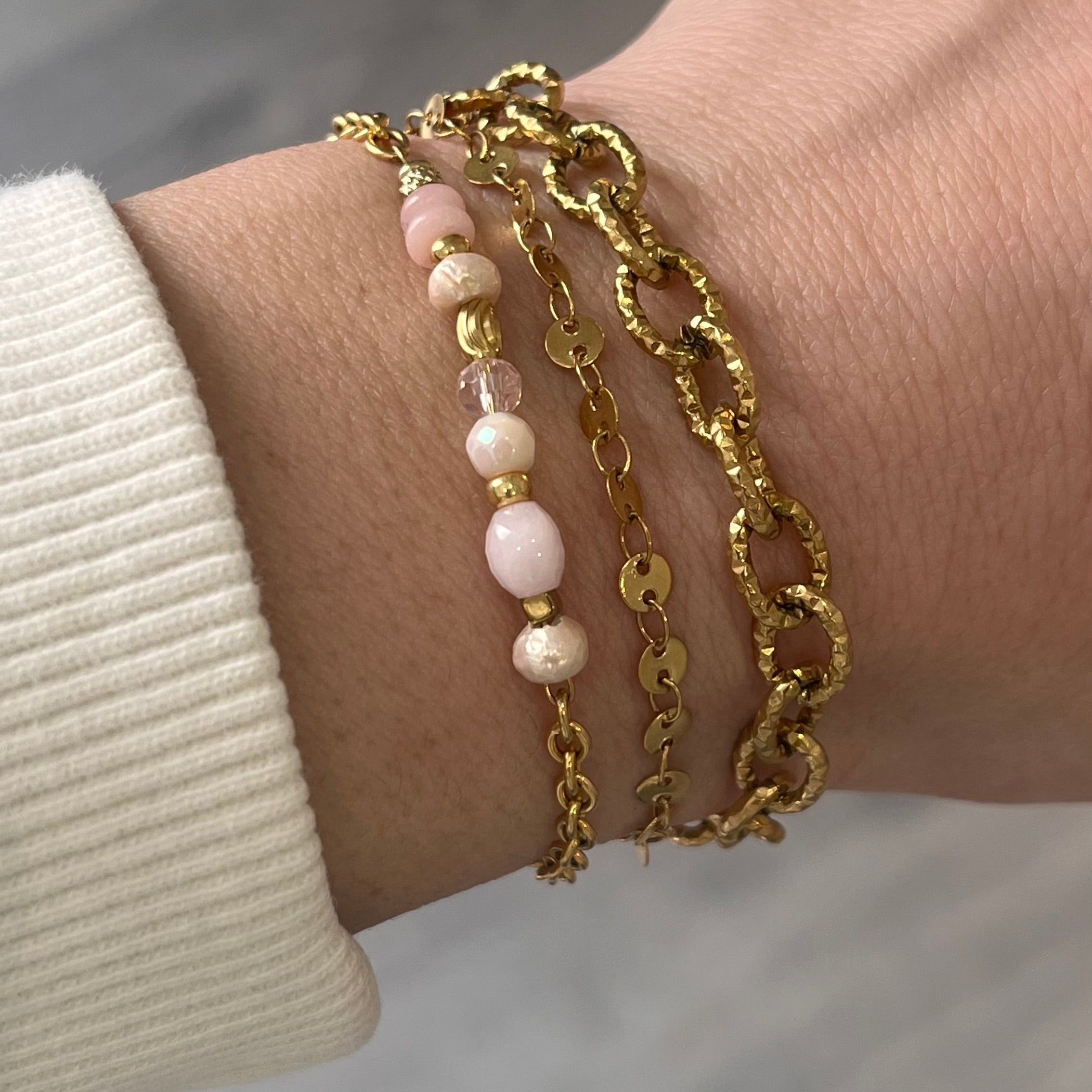 Bracelet "Trinité" rose