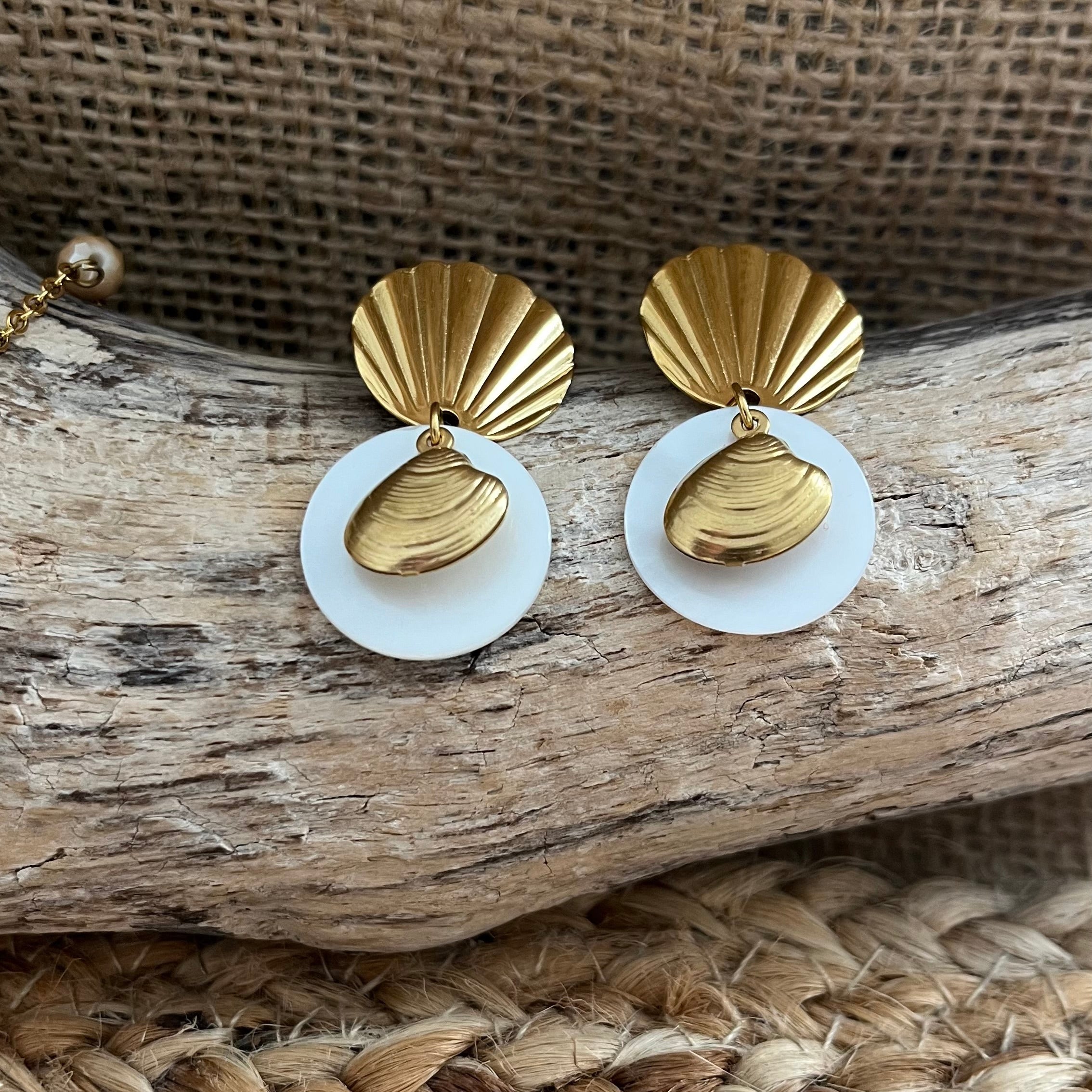 Boucles d’oreille coquillage