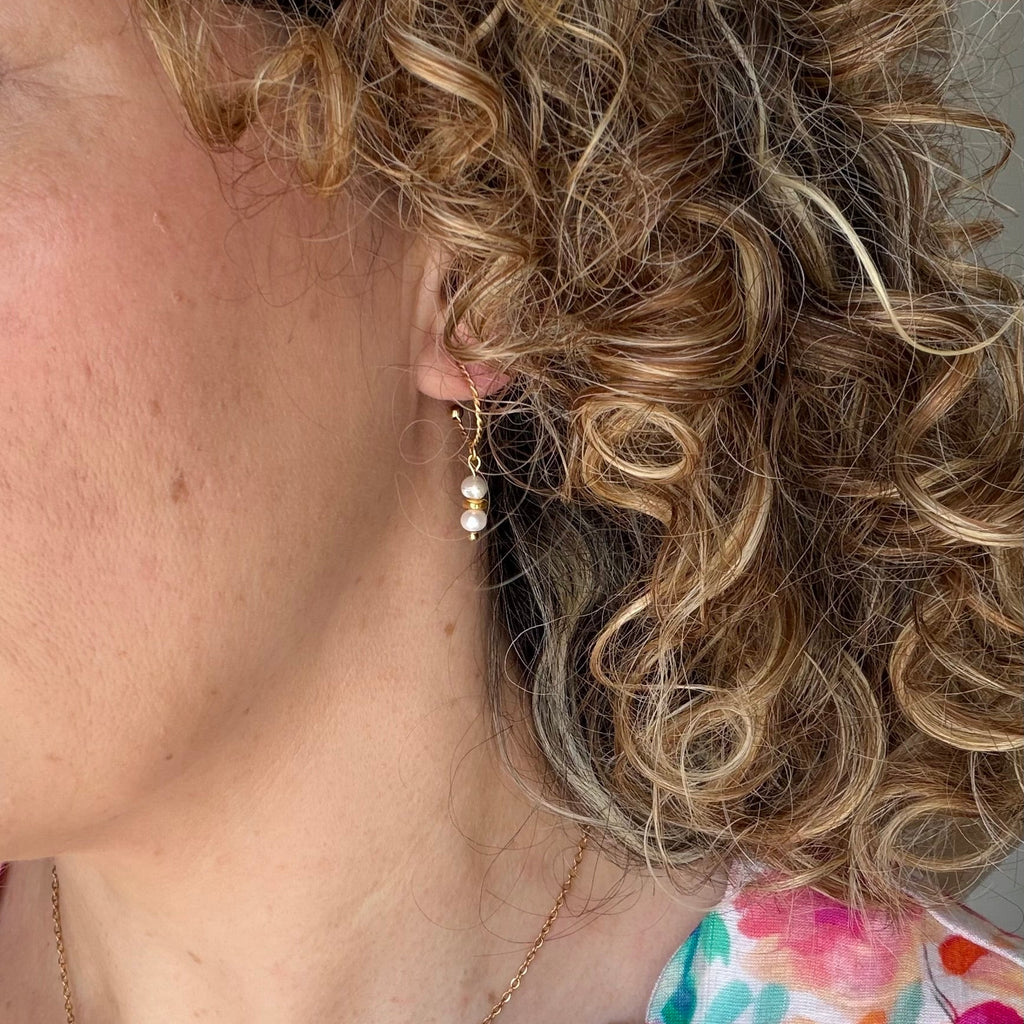 Boucles d'oreille Rivage (semi créoles)