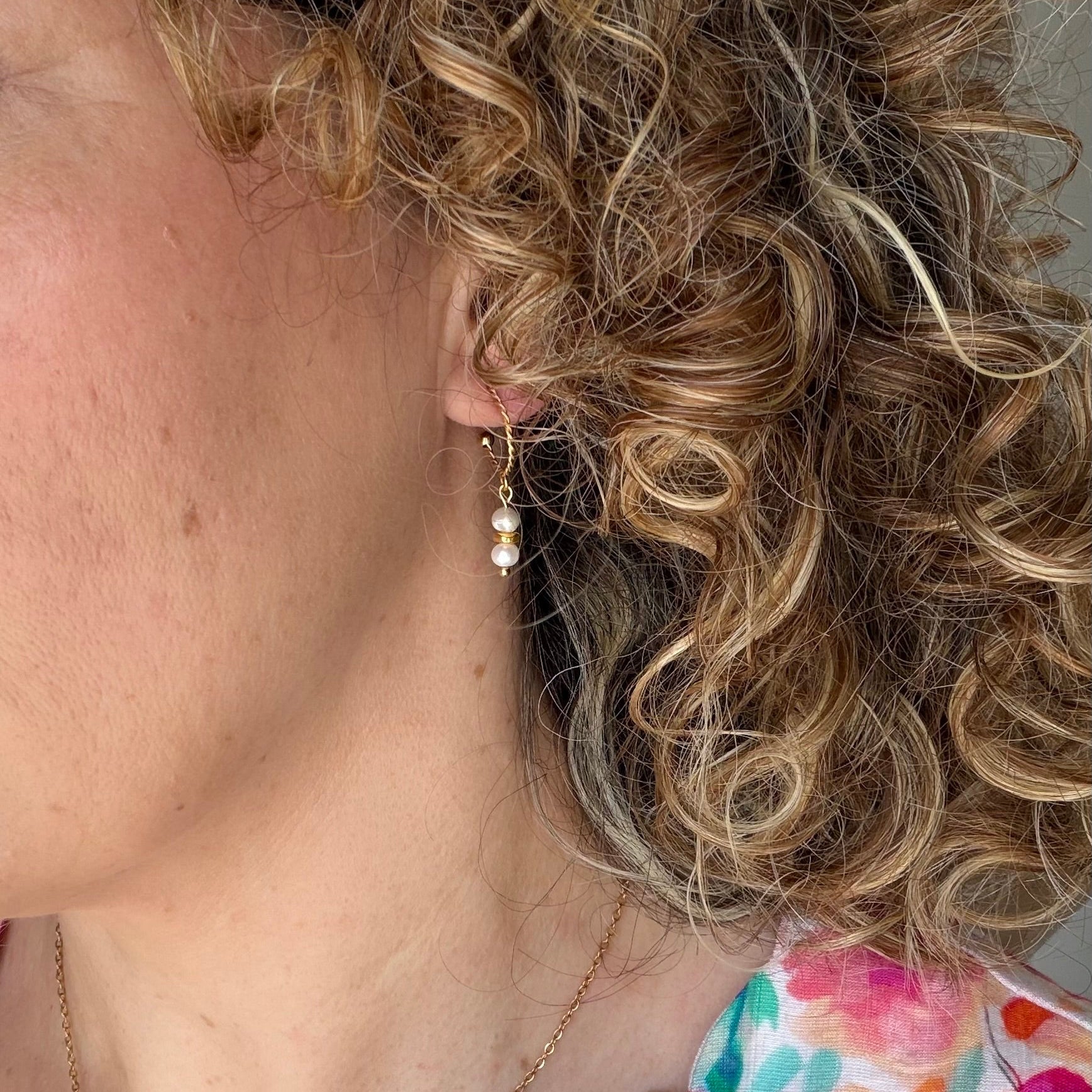 Boucles d'oreille Rivage (semi créoles)