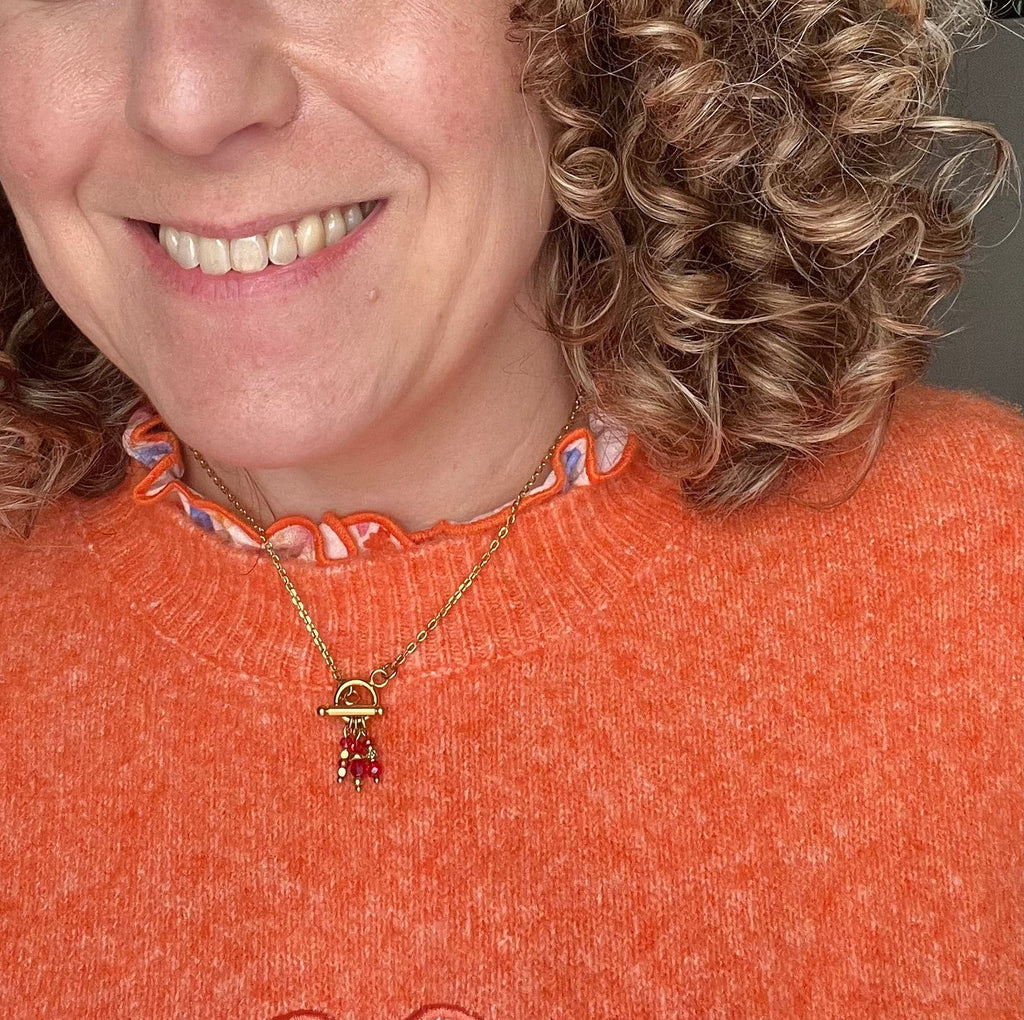 Collier "Trinité" rouge