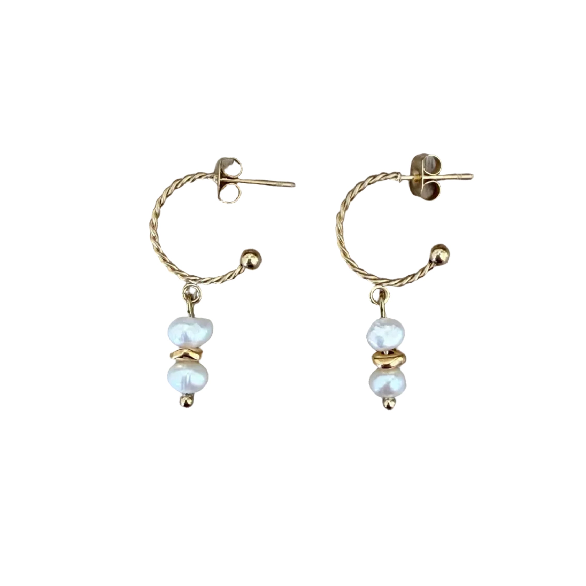 Boucles d'oreille Rivage (semi créoles)