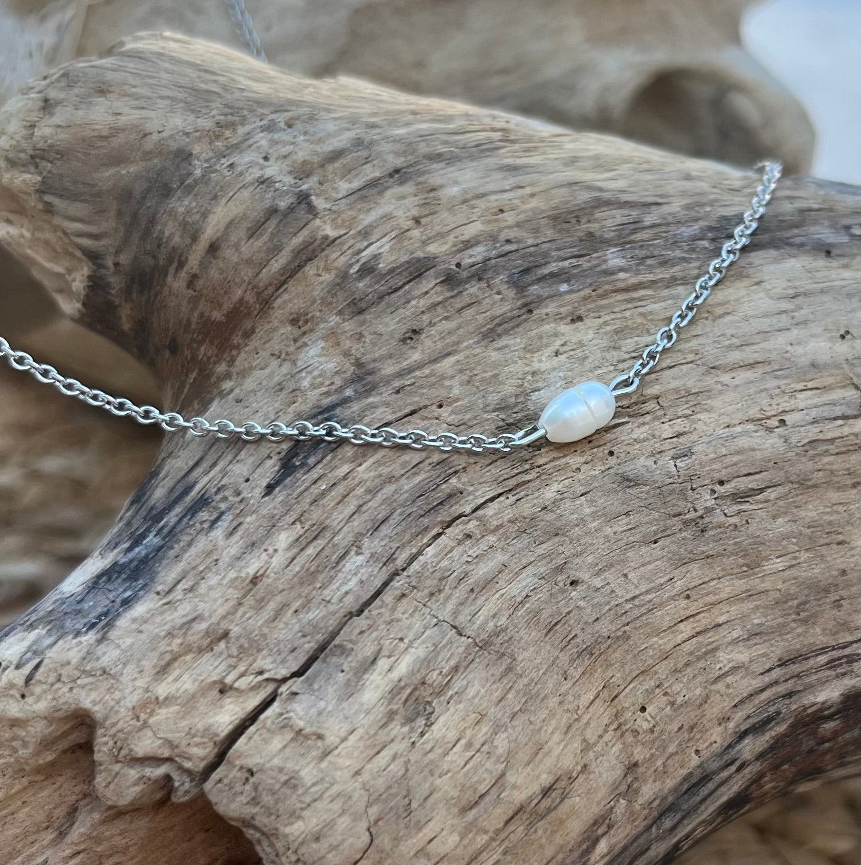 Collier perle argent