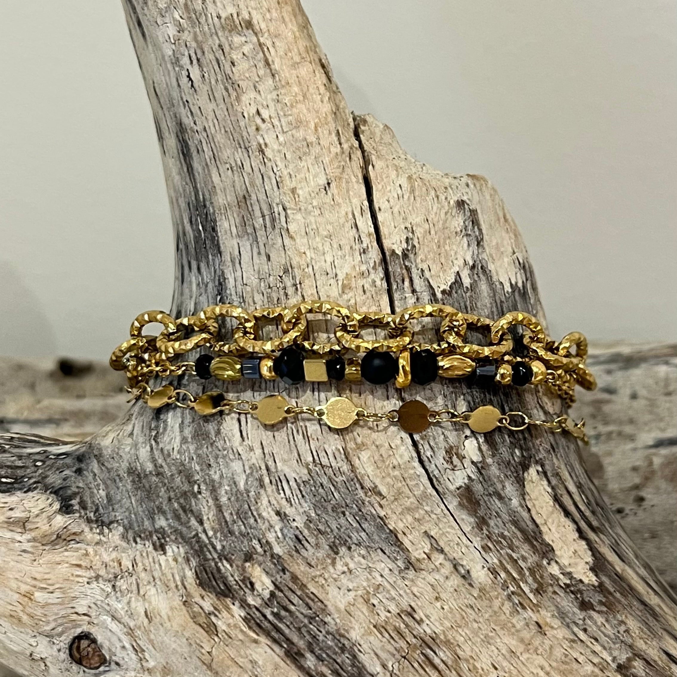 Bracelet "Trinité" noir