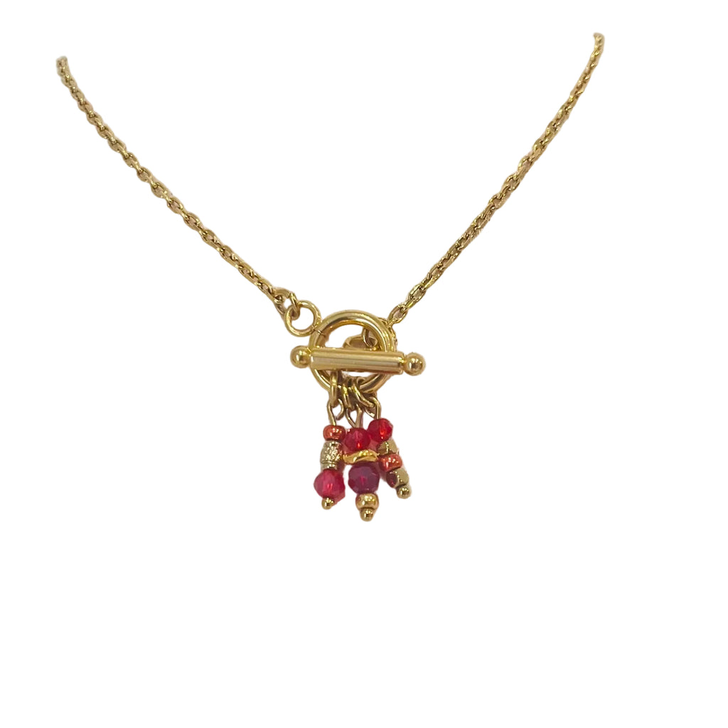 Collier "Trinité" rouge