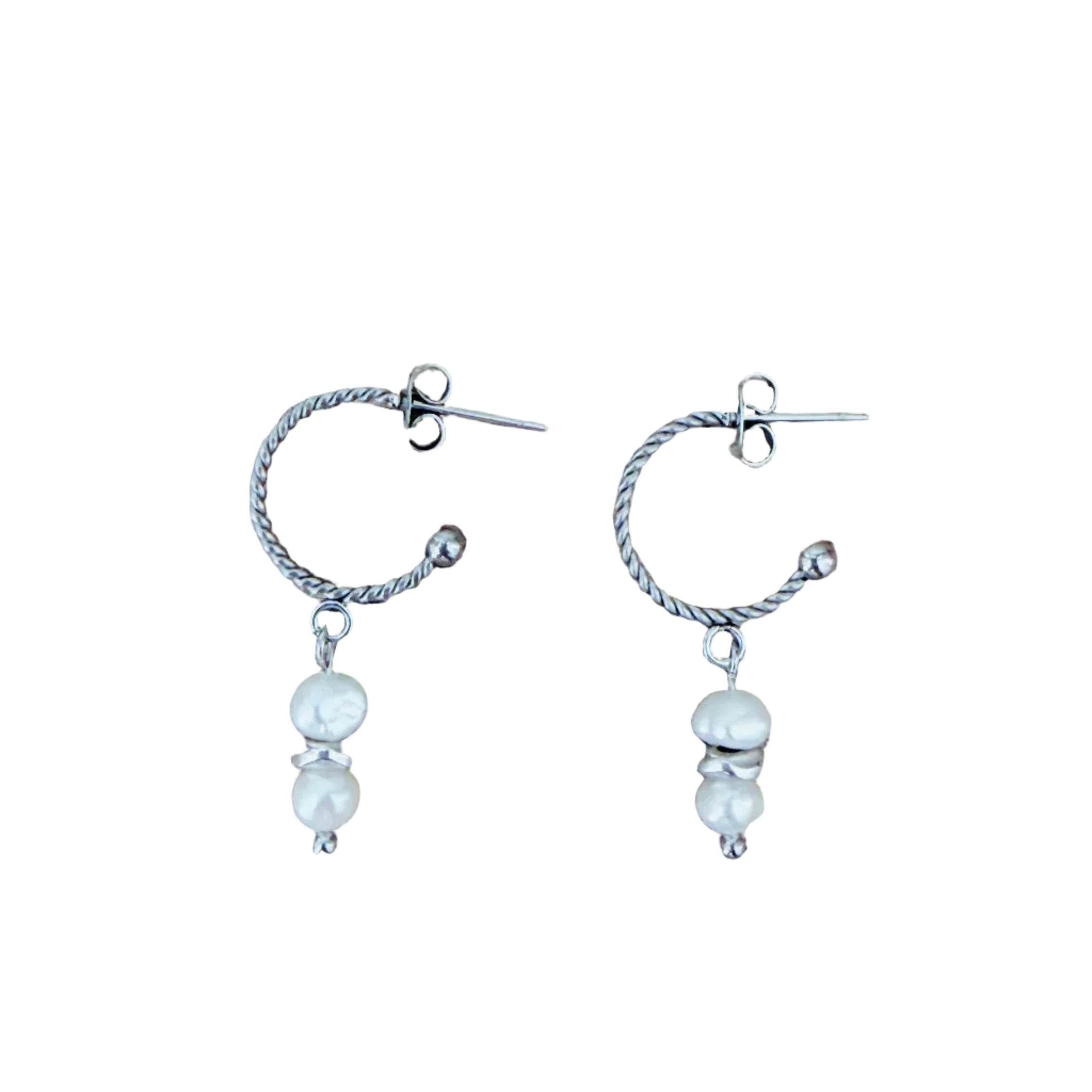 Boucles d'oreille Rivage (semi créoles)
