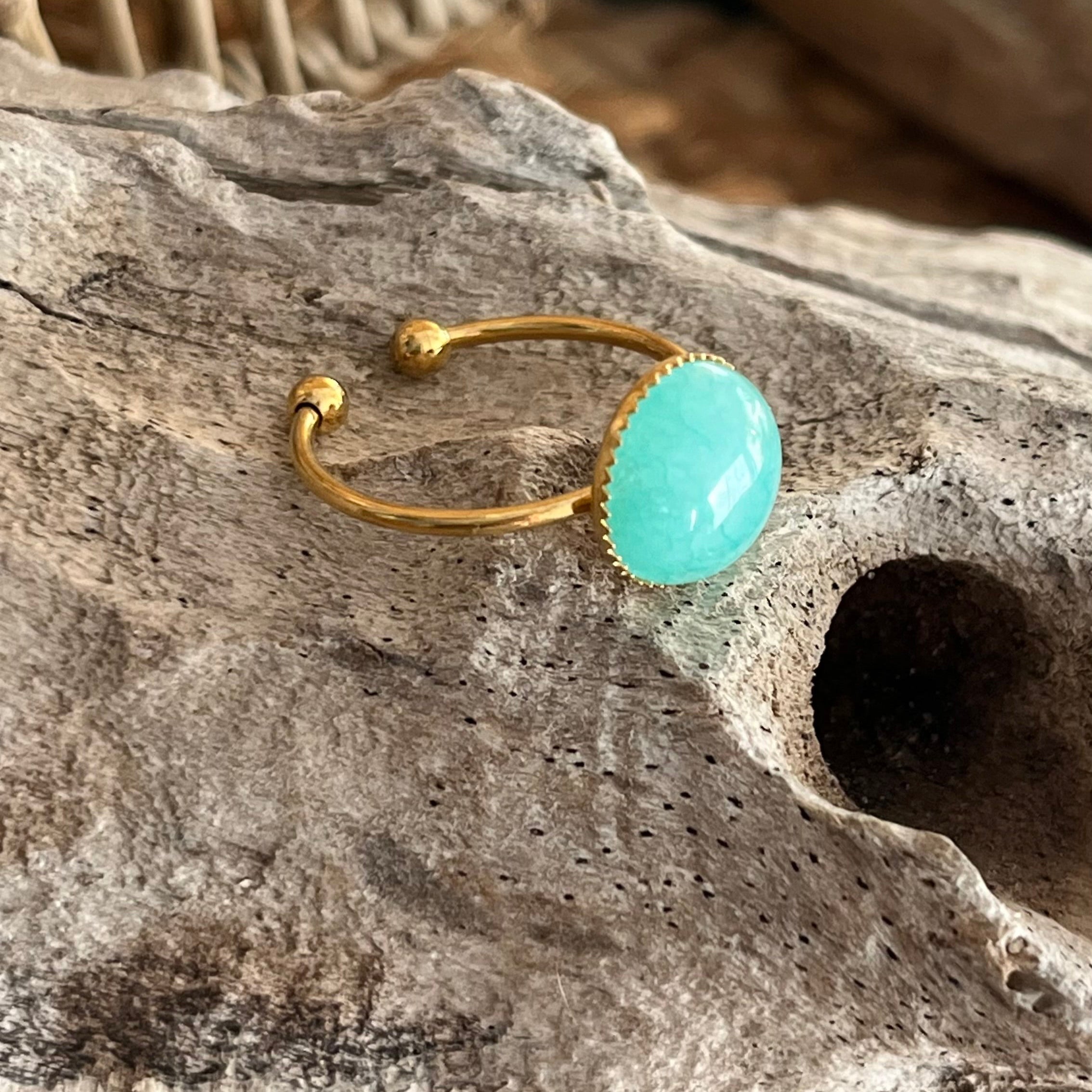 Bague amazonite mini