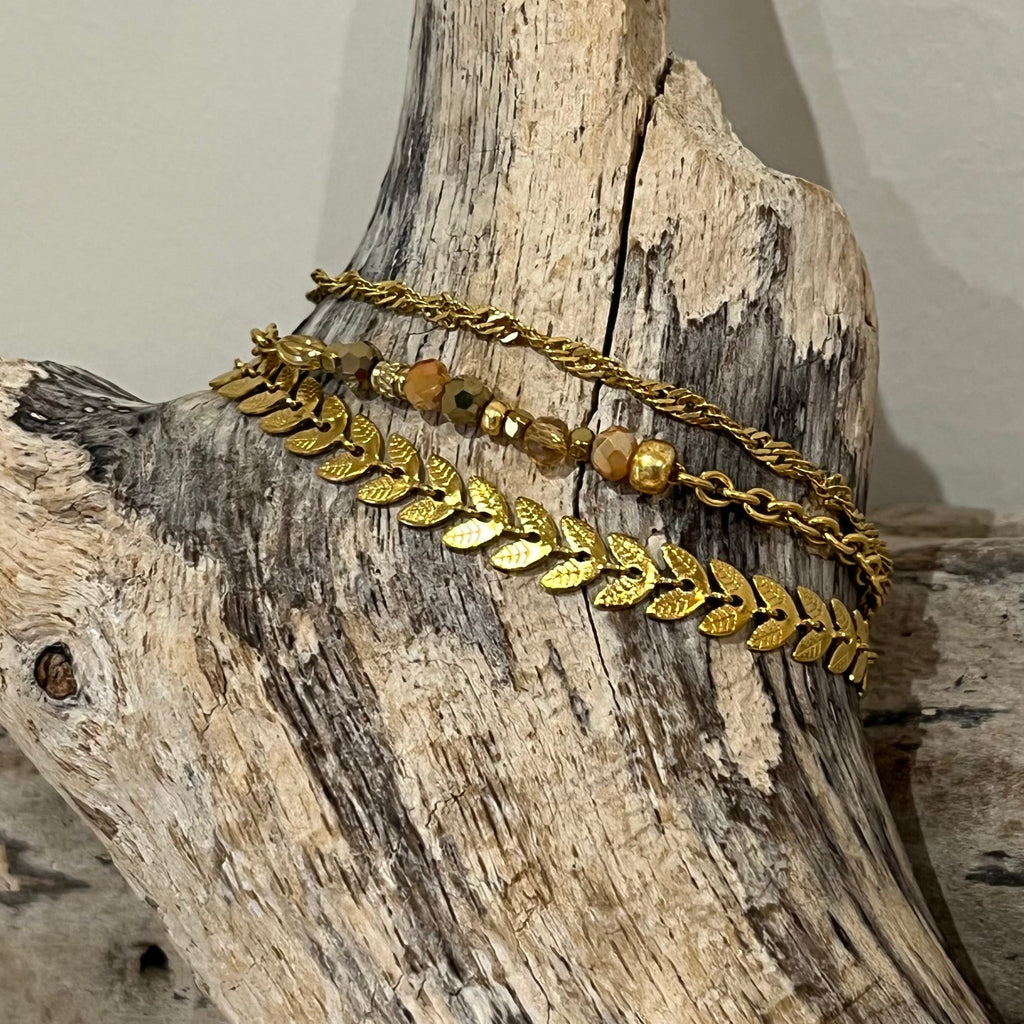 Bracelet "Trinité" fauve