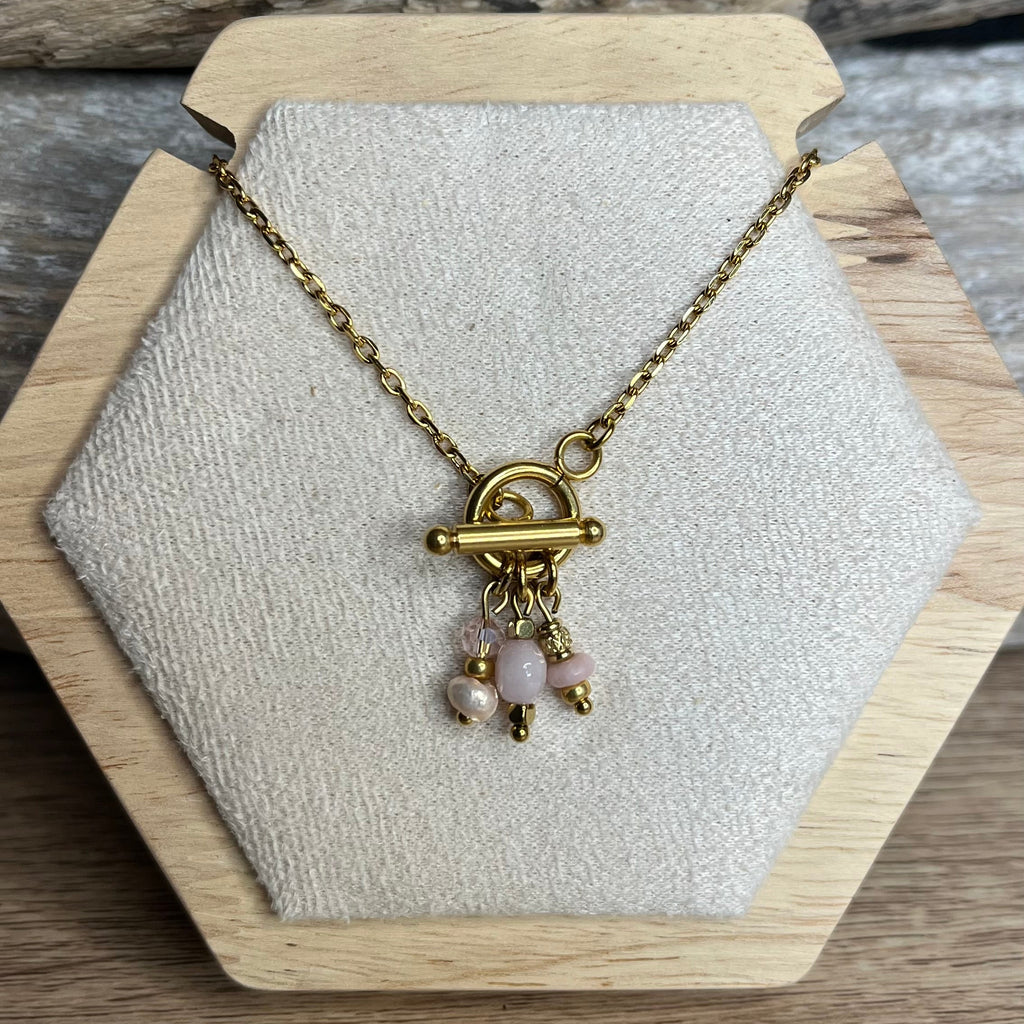 Collier "Trinité" rose