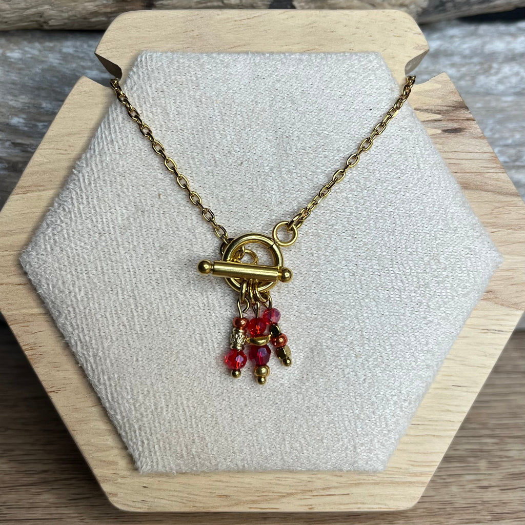 Collier "Trinité" rouge