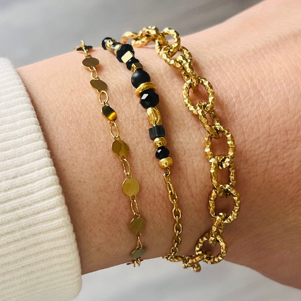 Bracelet "Trinité" noir