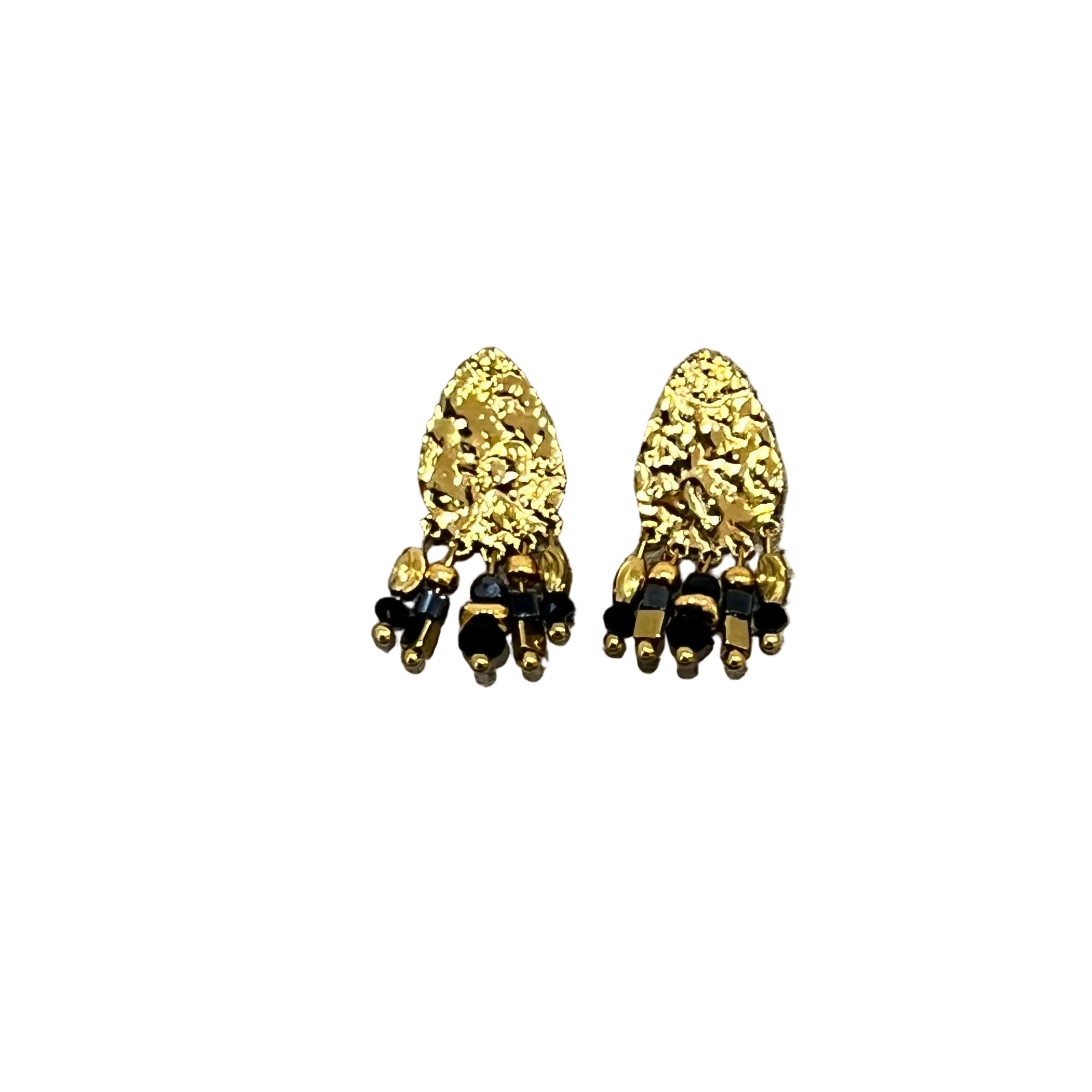 Boucles d'oreille "Trinité" noires