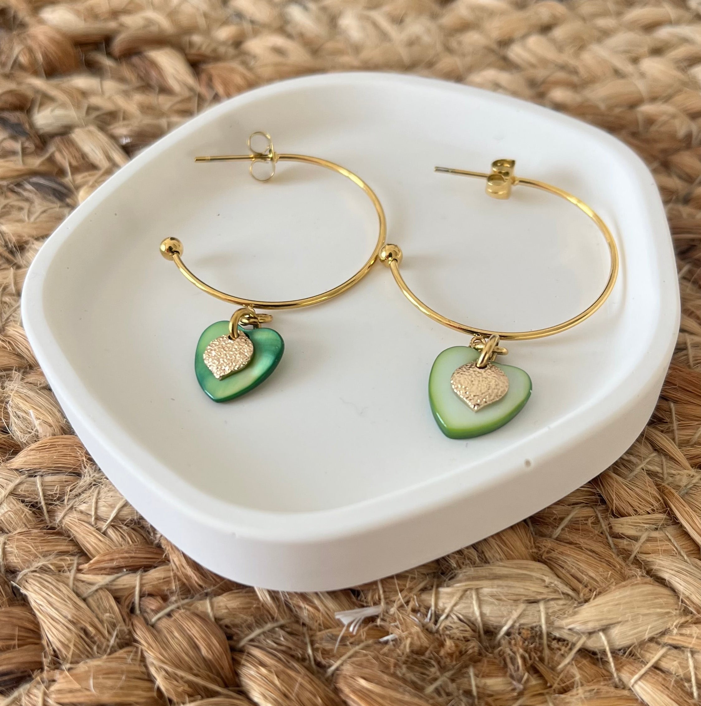 Boucles d'oreille (semi créoles) pop