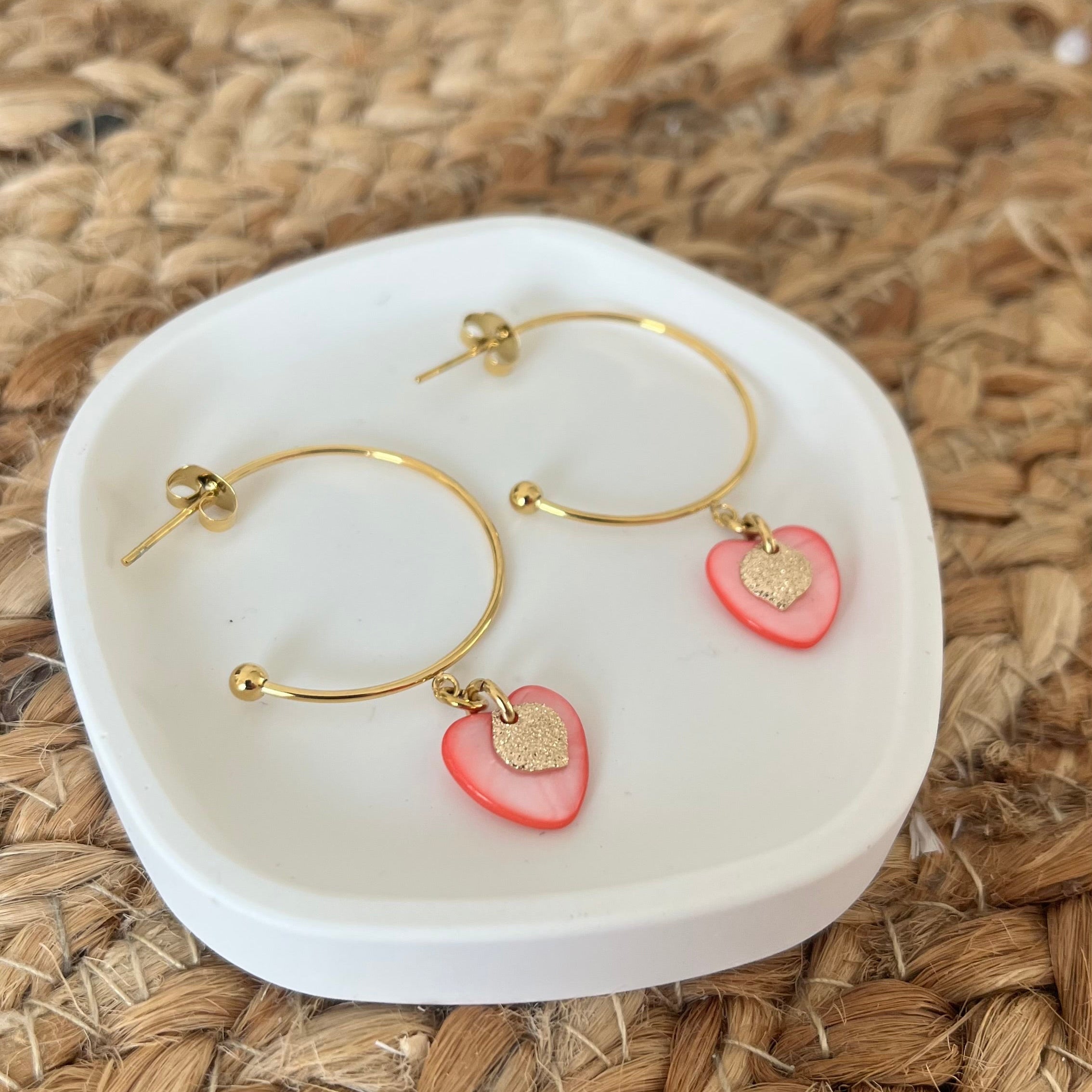 Boucles d'oreille (semi créoles) pop