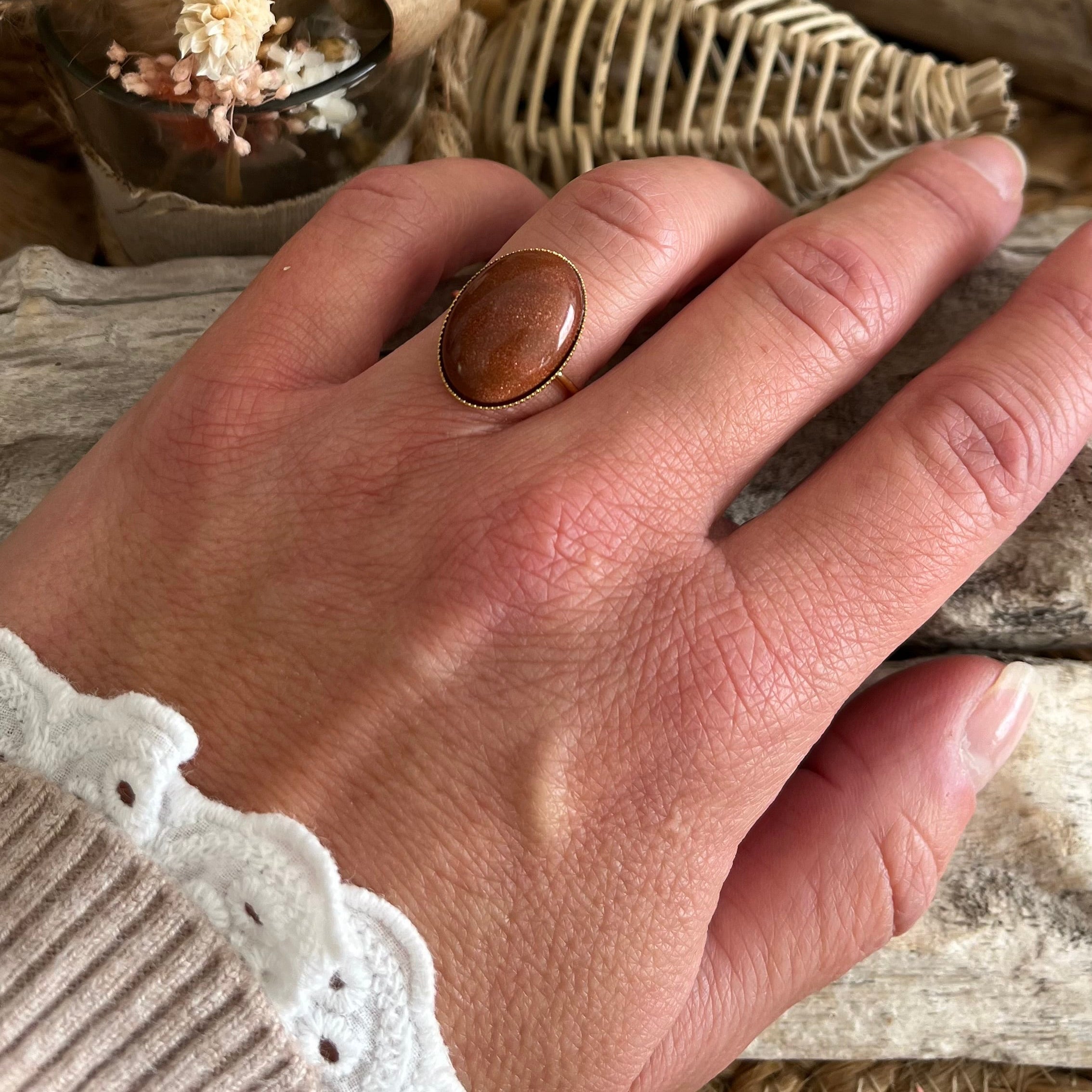 Bague solaire or ou argent