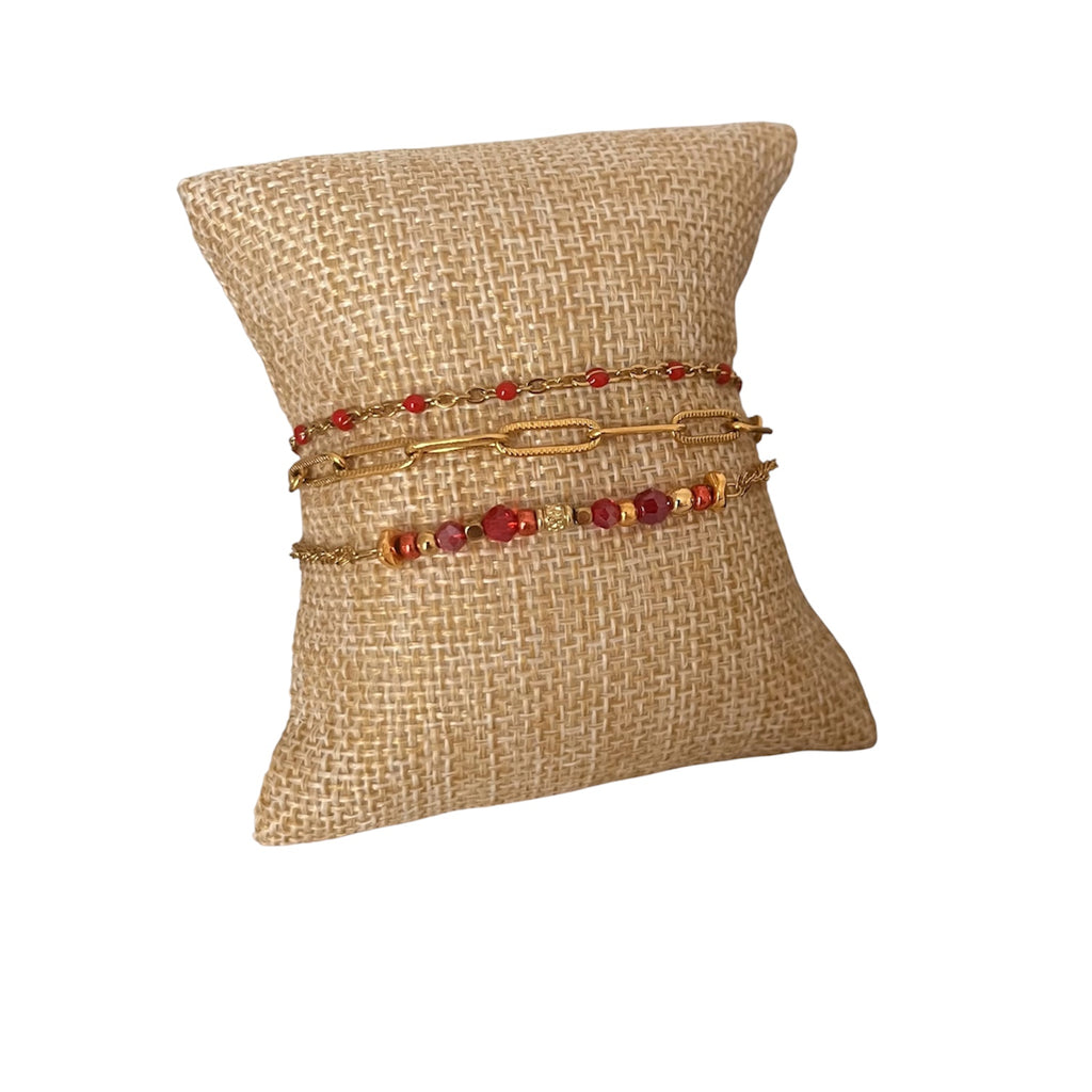 Bracelet "Trinité" rouge